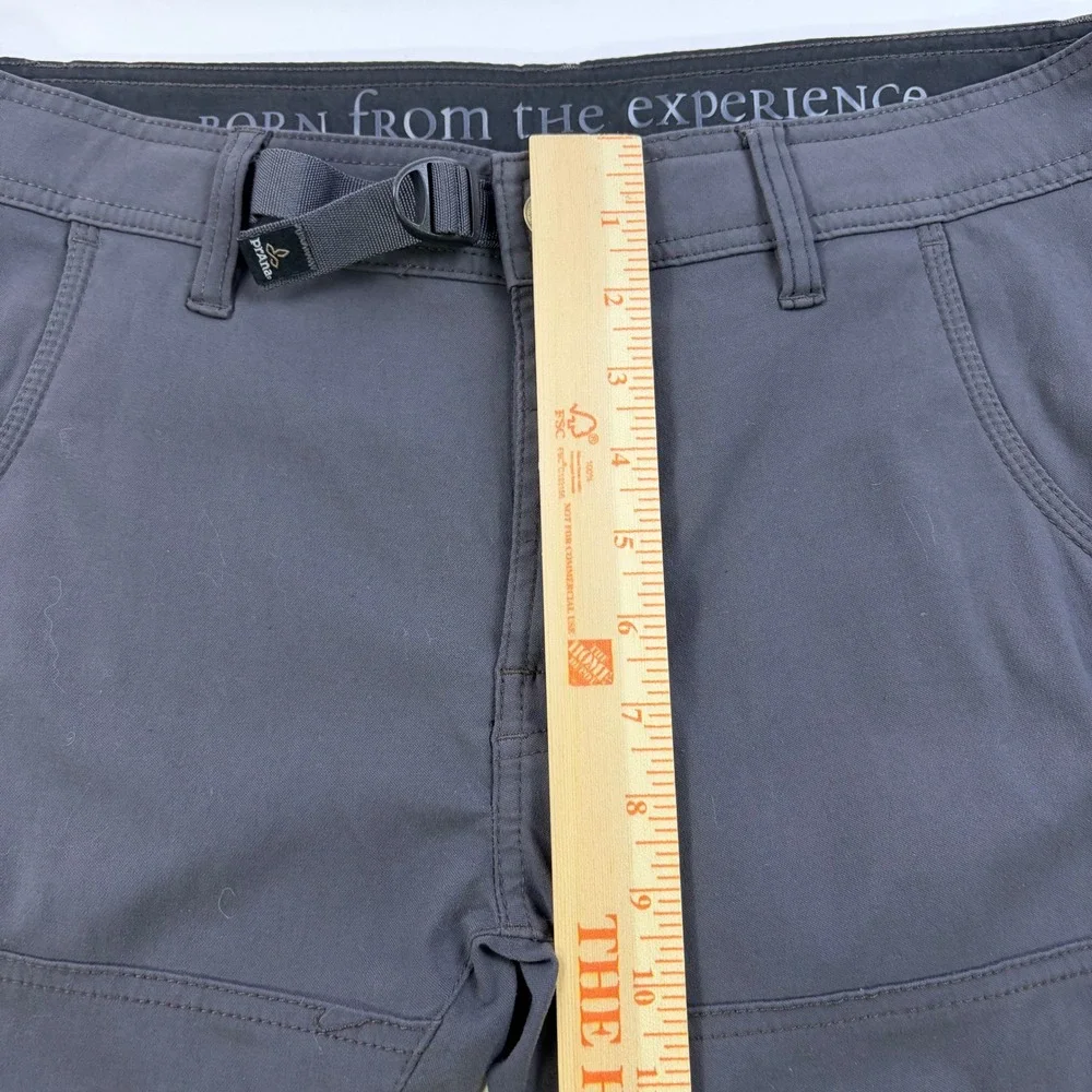 Prana Zion Straight Fit Pants Mens 31x32 Charcoal Gray Cargo Hiking Outdoor